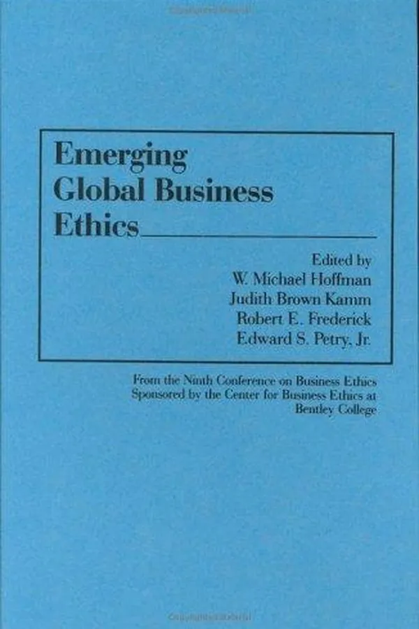 Capa de Emerging global business ethics