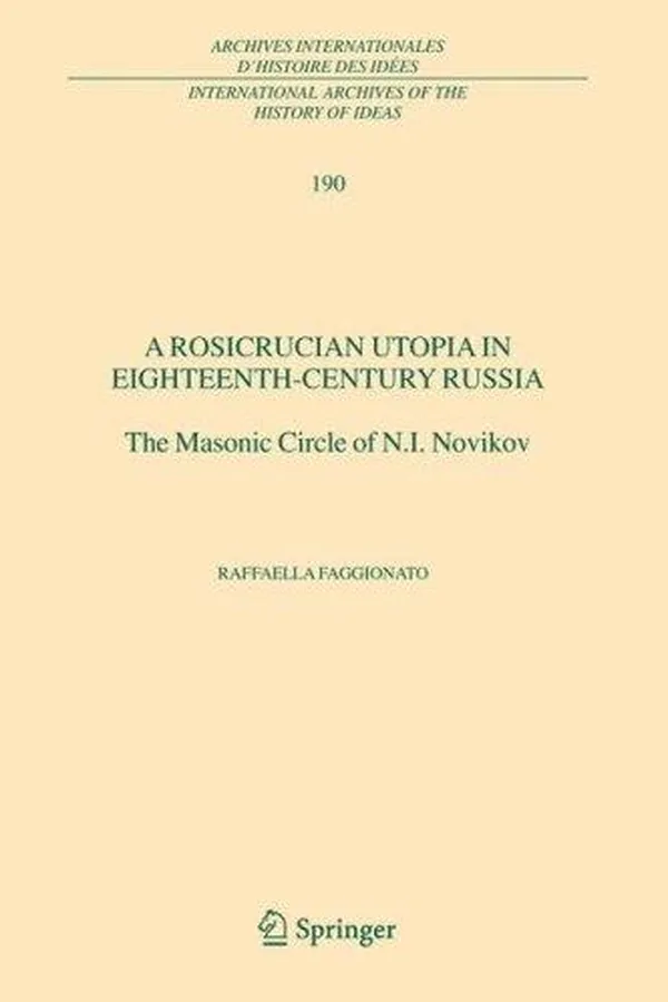 Capa de A Rosicrucian Utopia in Eighteenth-Century Russia
