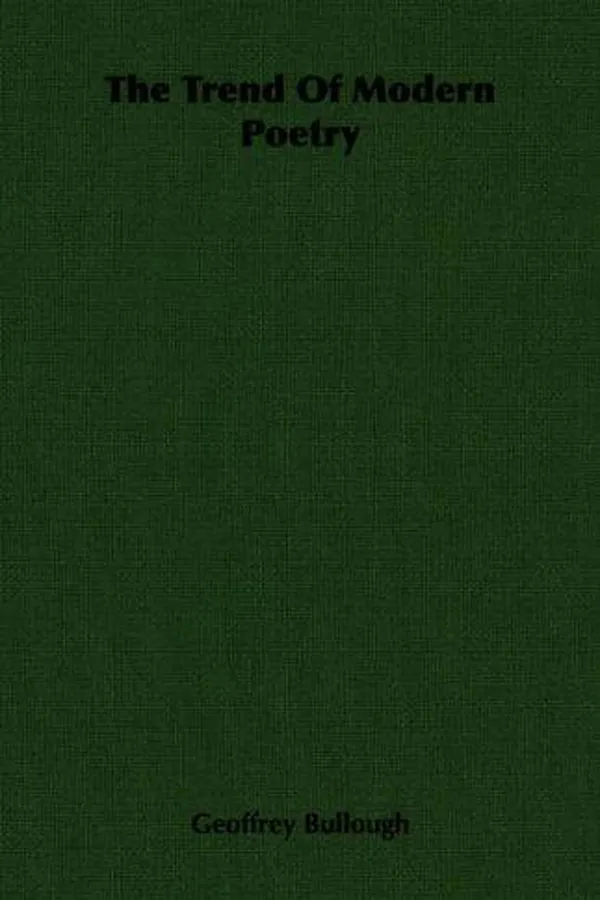 Capa de The trend of modern poetry