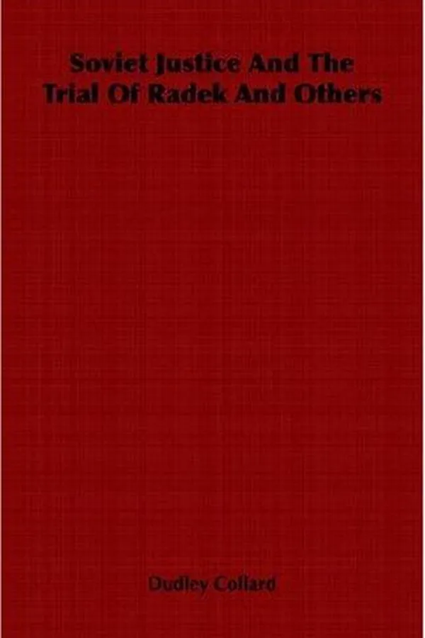Capa de Soviet justice and the trial of Radek and others