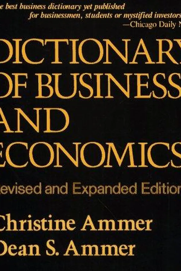 Capa de Dictionary of business and economics