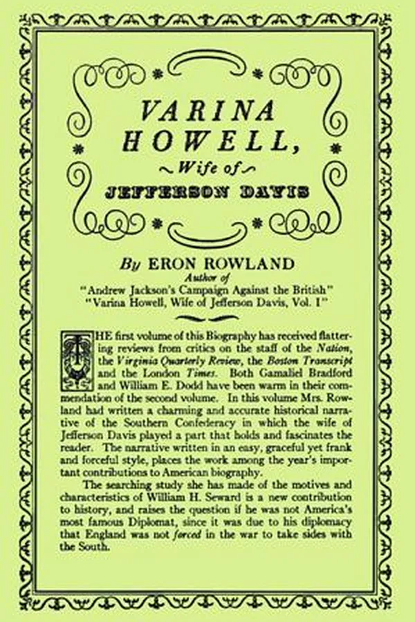Capa de Varina Howell, wife of Jefferson Davis