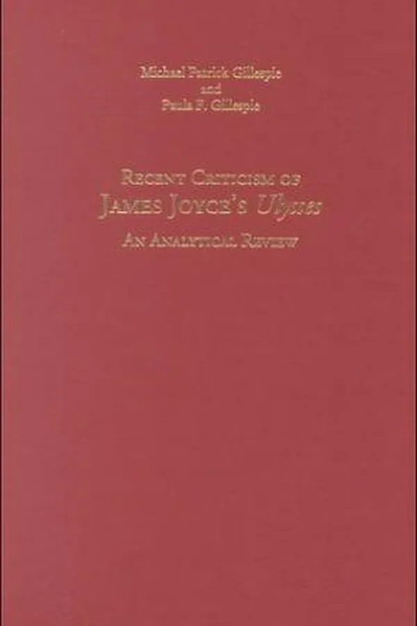 Capa de Recent criticism of James Joyce's Ulysses