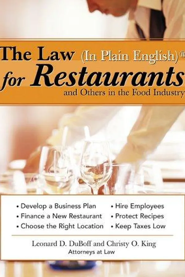 Capa de The law (in plain English) for restaurateurs and others in the food industry