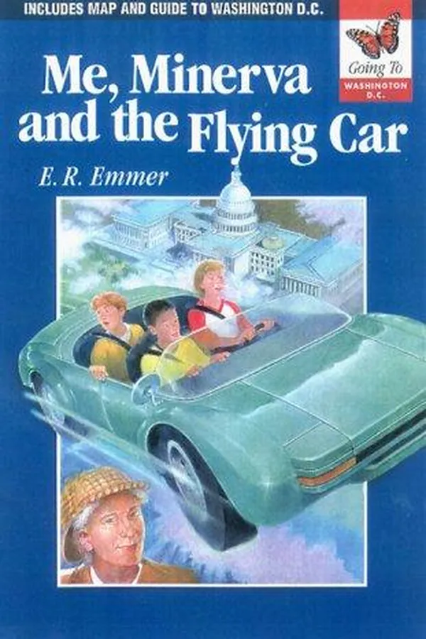 Capa de Me, Minerva, and the flying car