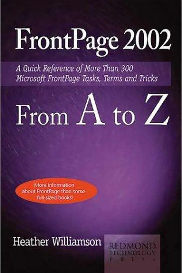 Capa de FrontPage 2002 from A to Z