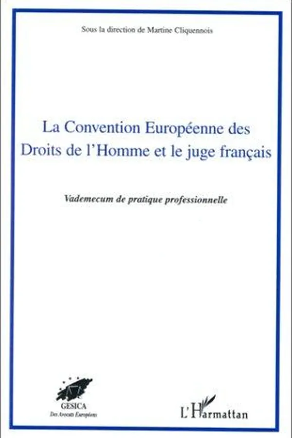 Capa de La convention européenne des droits de l'homme et le juge français