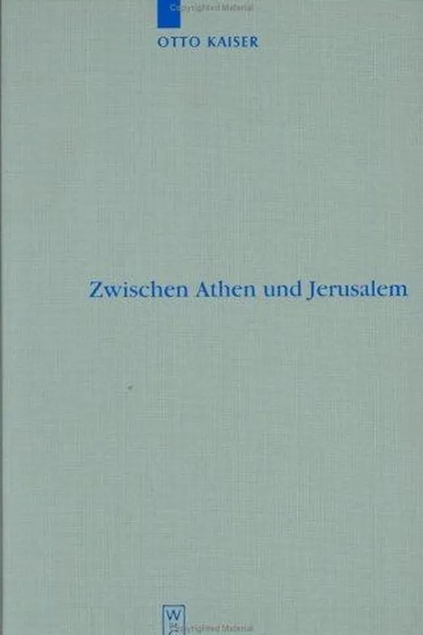Capa de Zwischen Athen Und Jerusalem