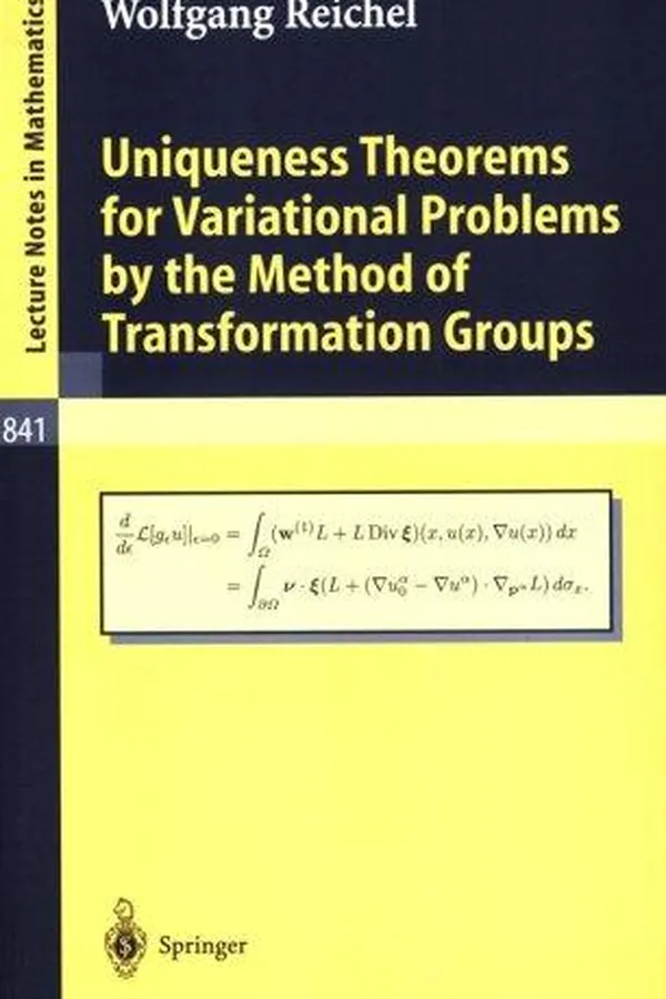 Capa de Uniqueness theorems for variational problems by the method of transformation groups