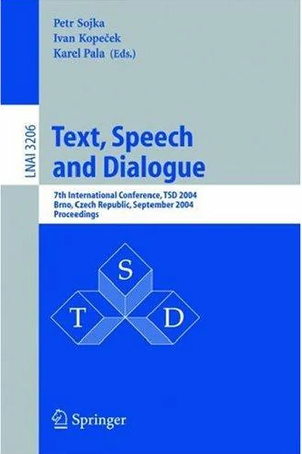 Capa de Text, speech, and dialogue