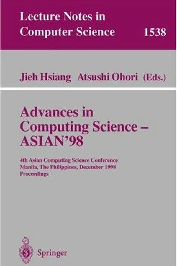Capa de Advances in computing science, ASIAN '98