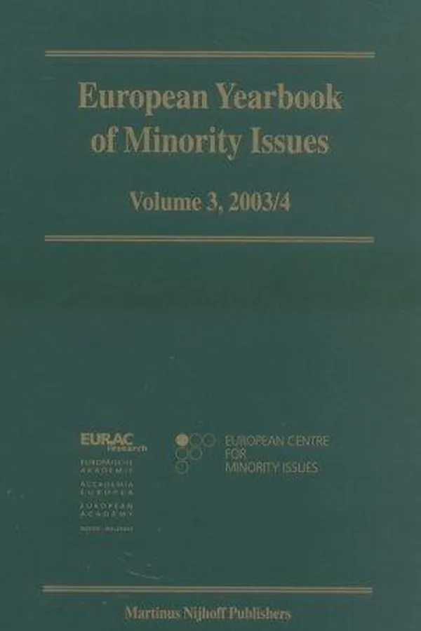 Capa de European Yearbook of Minority Issues, Vol. 3, 2003/4 (European Yearbook of Minority Issues)