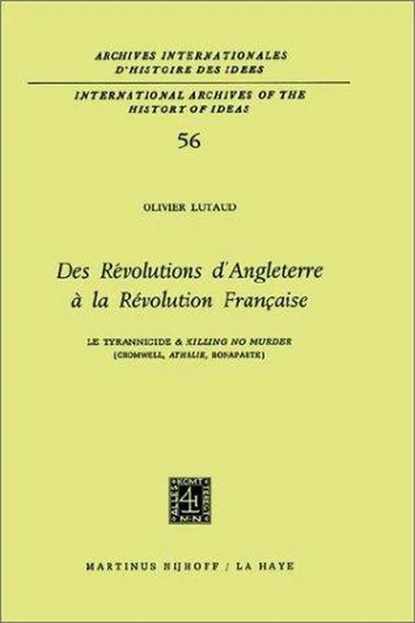 Capa de Des révolutions d'Angleterre à la Révolution française