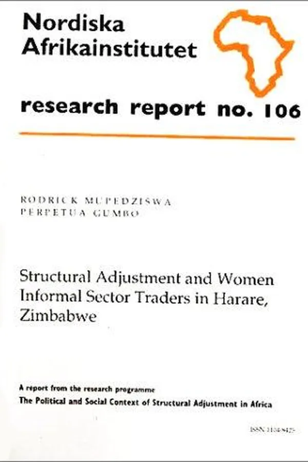 Capa de Structural adjustment and women informal sector traders in Harare, Zimbabwe