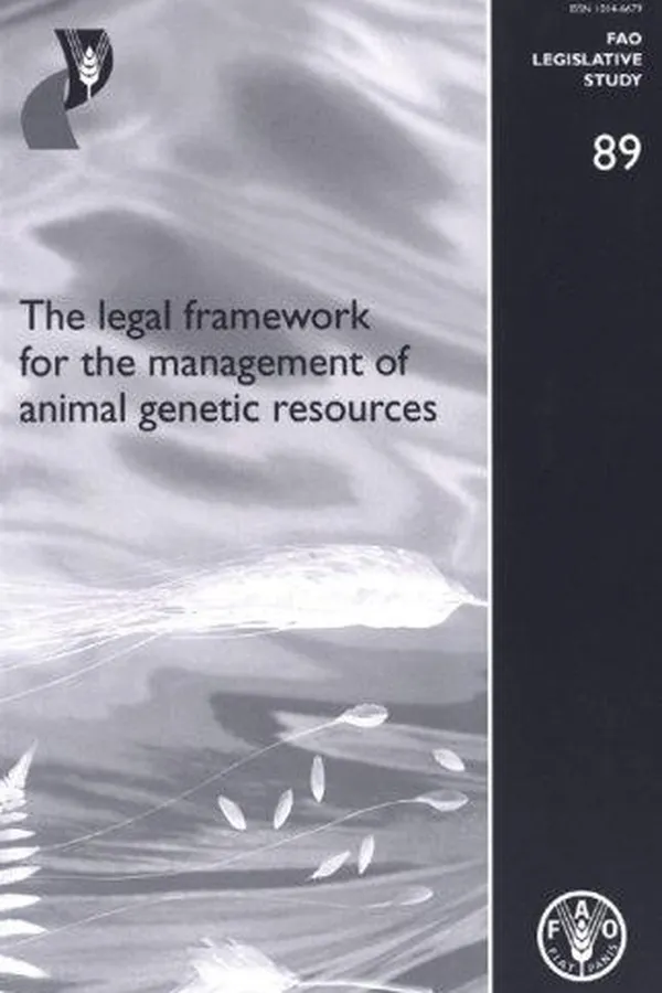 Capa de The legal framework for the management of animal genetic resources
