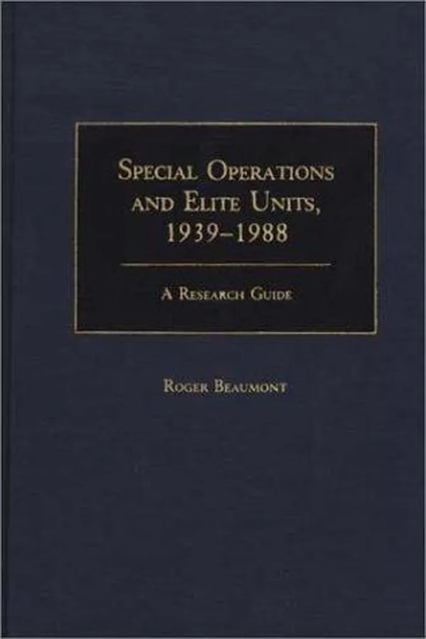 Capa de Special operations and elite units, 1939-1988