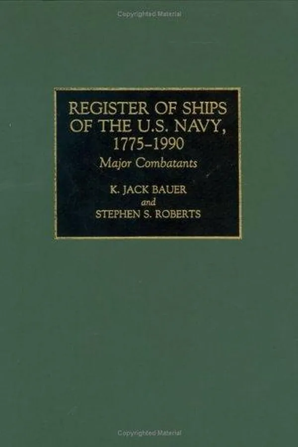 Capa de Register of ships of the U.S. Navy, 1775-1990