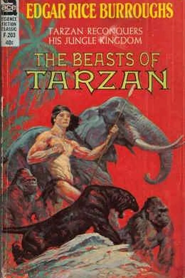 Capa de The Beasts of Tarzan (Classic Ace SF, F-203)