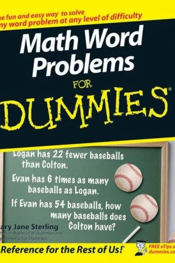 Cover of Math Word Problems For Dummies (For Dummies (Math & Science))