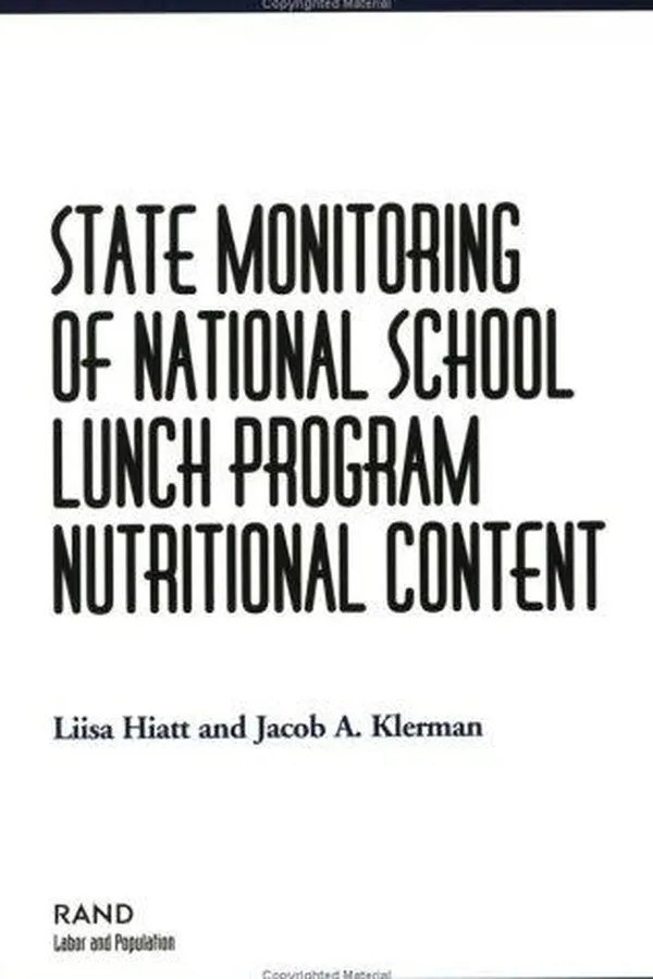 Capa de State Monitoring of National School Lunch Programs Nutrtional Content