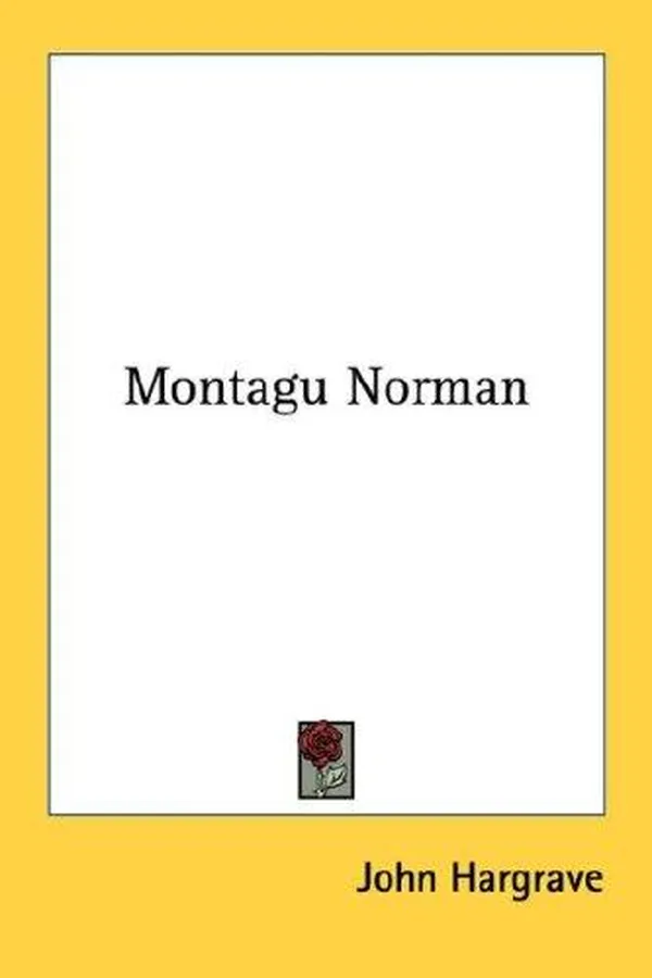 Cover of Montagu Norman
