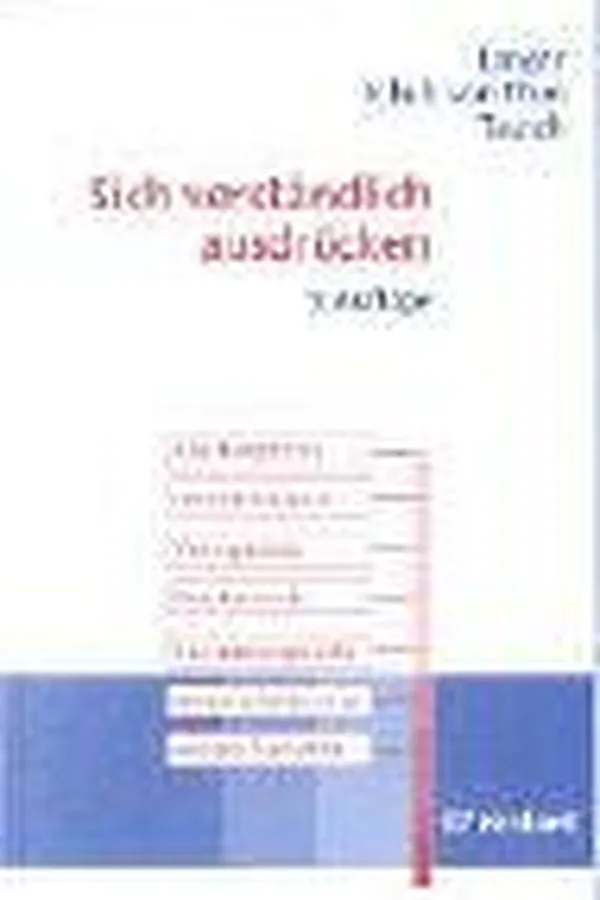 Capa de Sich verständich ausdrücken