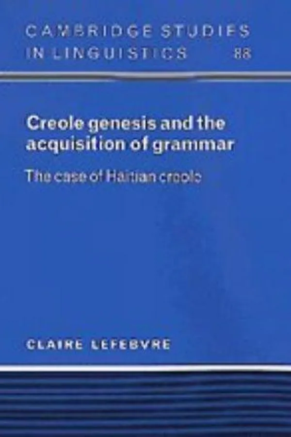 Capa de Creole Genesis and the Acquisition of Grammar