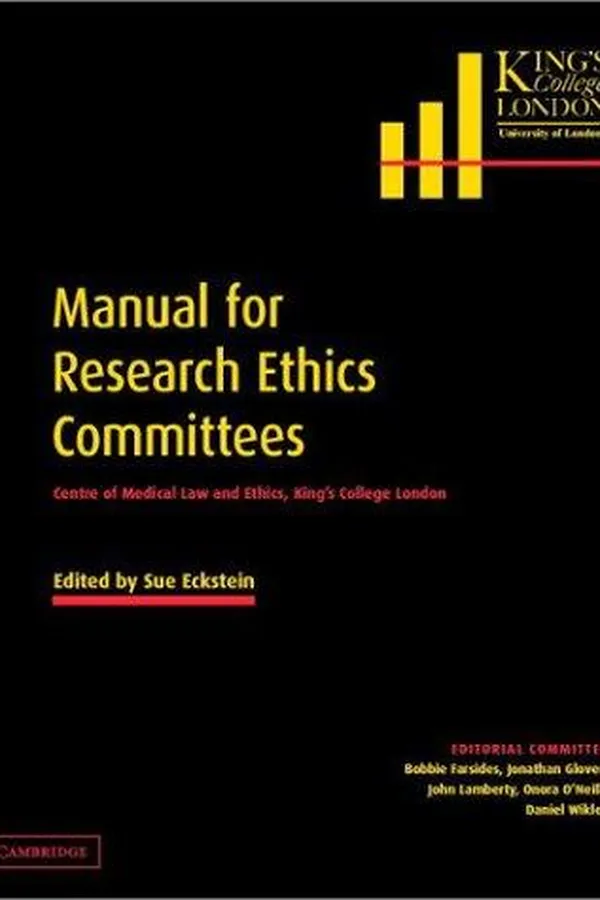 Capa de Manual for research ethics committees