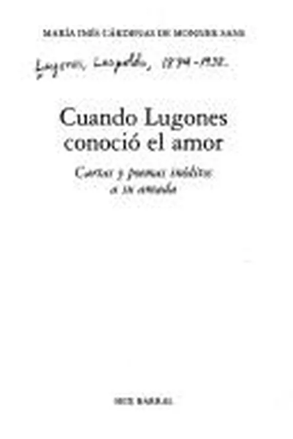 Capa de Cuando Lugones conoció el amor