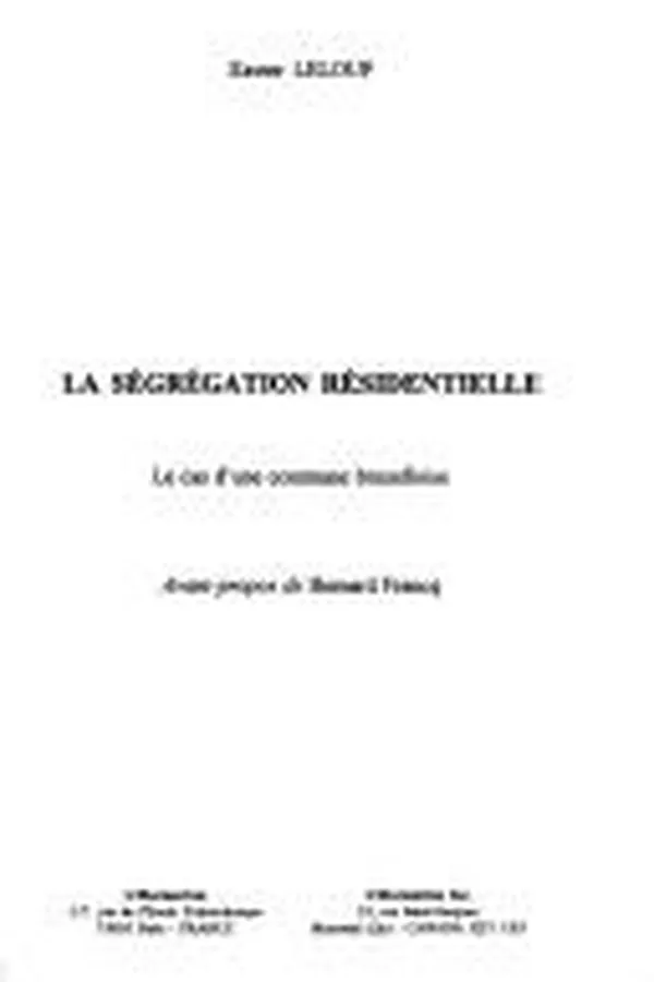 Capa de La ségrégation résidentielle