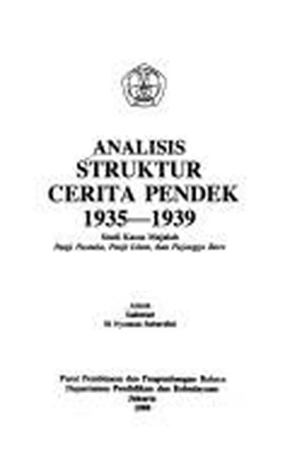 Capa de Analisis struktur cerita pendek, 1935-1939