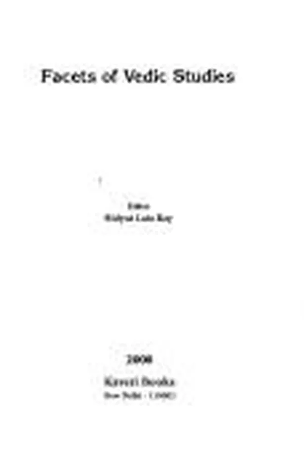 Capa de Facets of Vedic studies