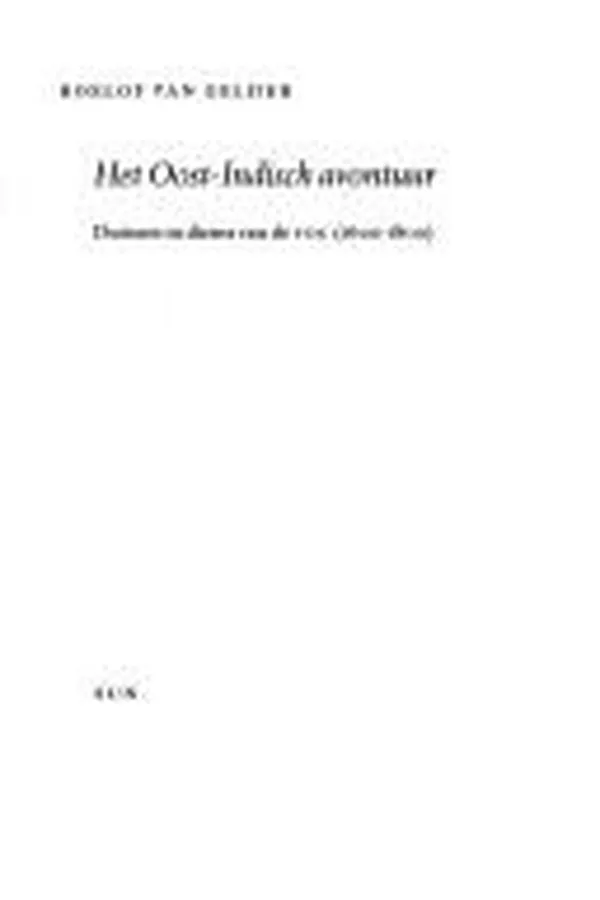 Capa de Het Oost-Indisch avontuur
