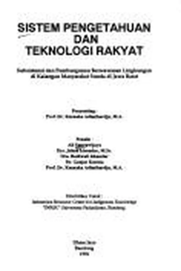 Capa de Sistem pengetahuan dan teknologi rakyat
