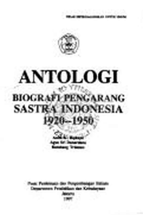 Capa de Antologi biografi pengarang sastra Indonesia, 1920-1950