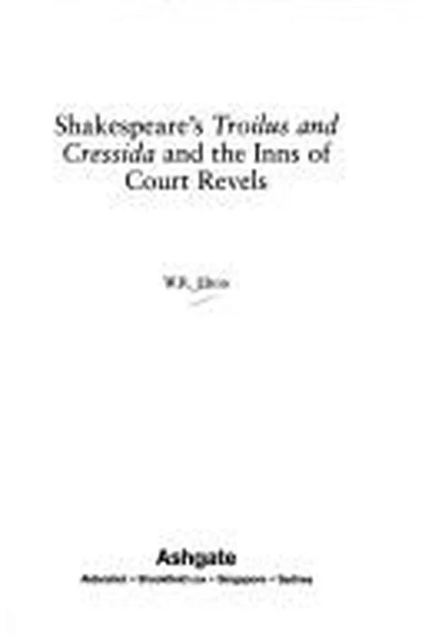 Capa de Shakespeare's Troilus and Cressida, and the Inns of Court revels