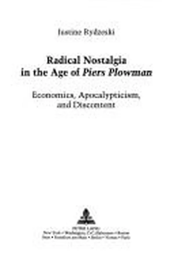 Capa de Radical nostalgia in the age of Piers Plowman