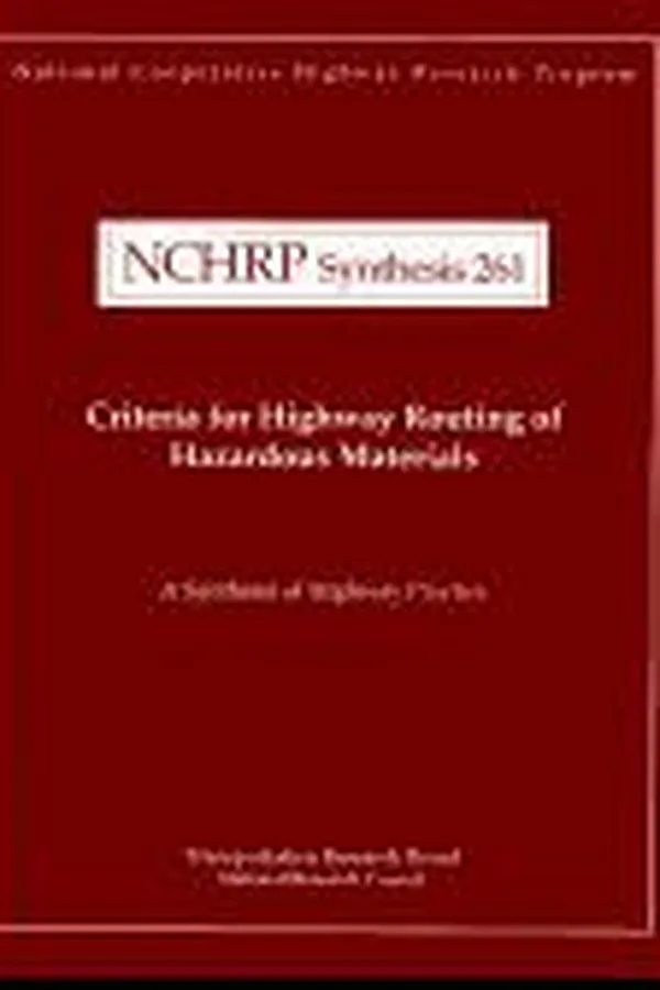 Capa de Criteria for highway routing of hazardous materials