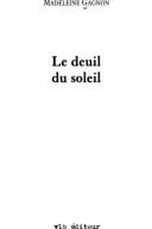 Capa de Le deuil du soleil