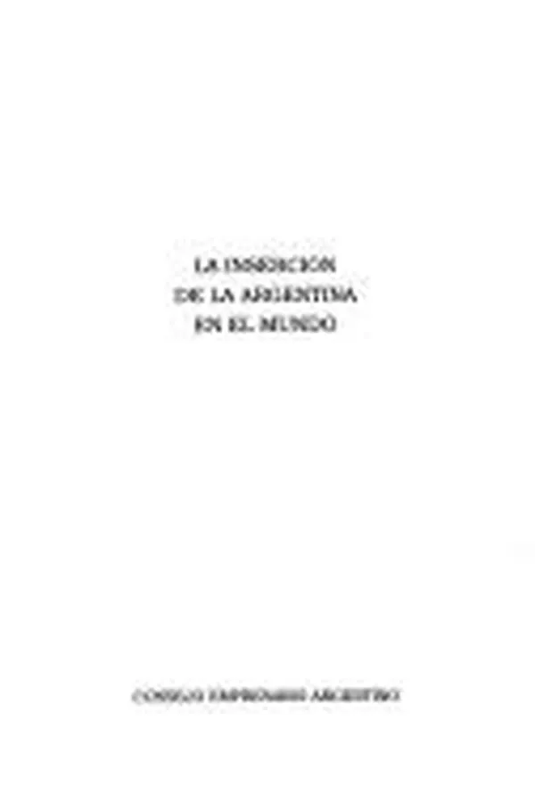 Capa de La inserción de la Argentina en el mundo