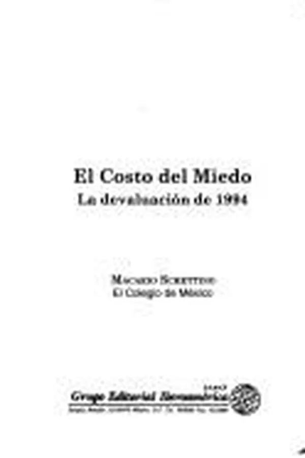 Capa de El costo del miedo
