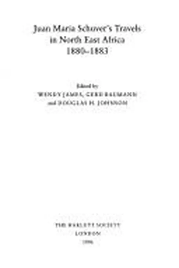 Capa de Juan Maria Schuver's travels in North East Africa, 1880-1883
