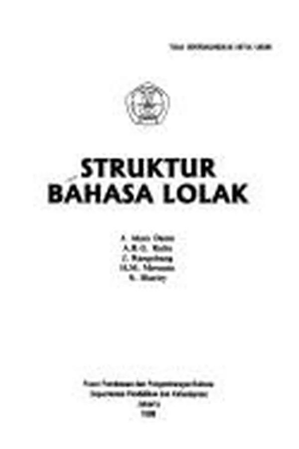 Capa de Struktur bahasa Lolak
