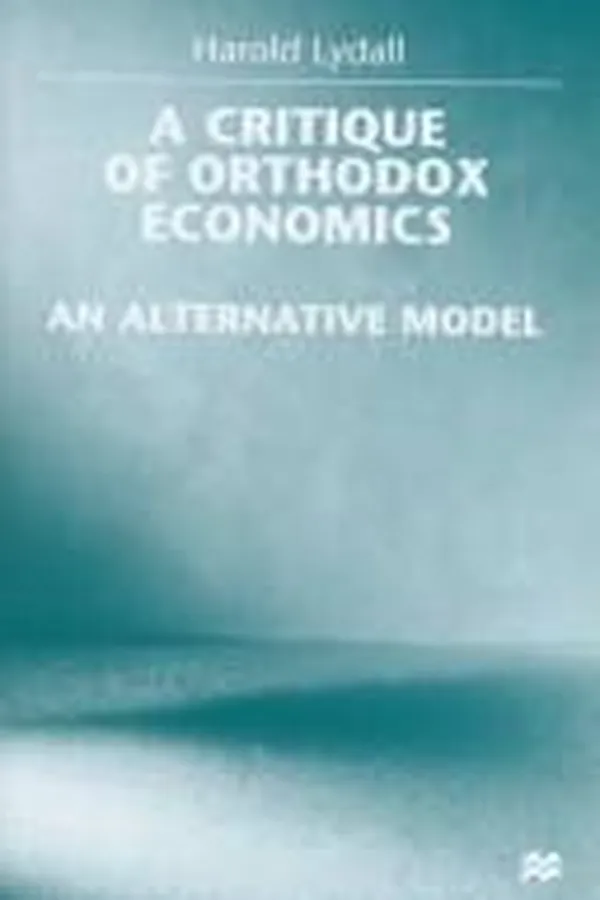 Capa de A critique of orthodox economics