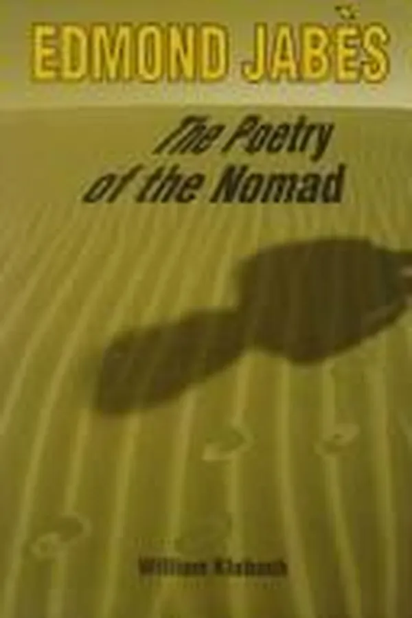 Capa de Edmond Jabès, the poetry of the nomad