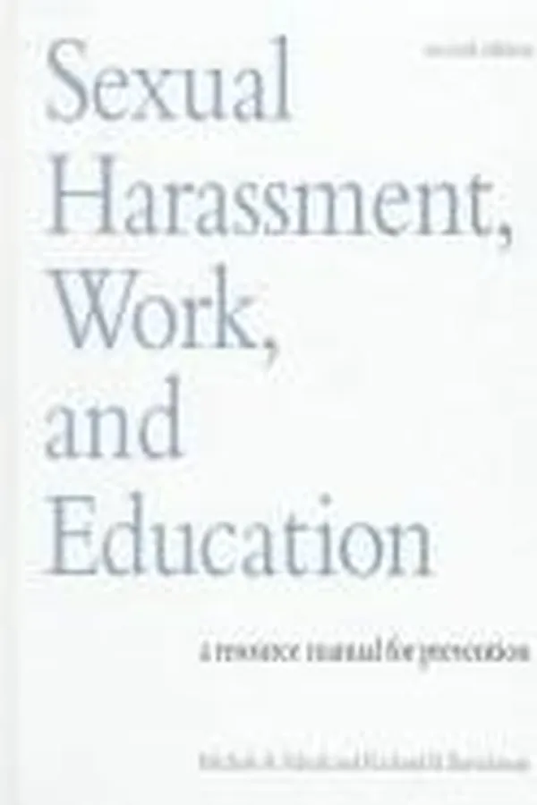 Cover of Sexual harassment, work, and education