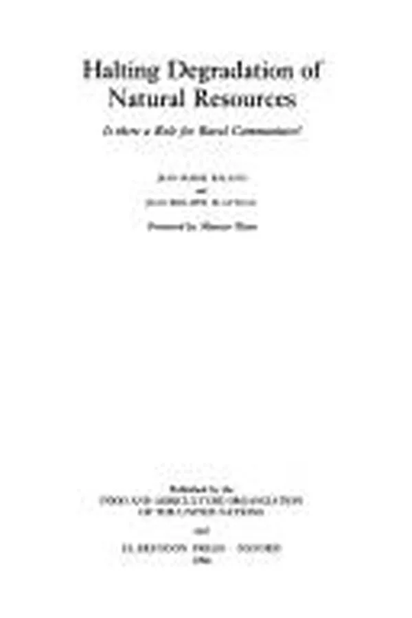 Capa de Halting degradation of natural resources