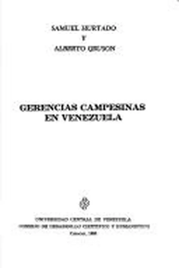 Capa de Gerencias campesinas en Venezuela
