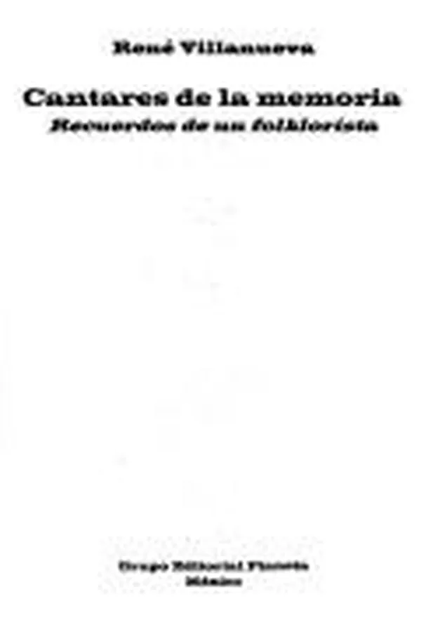 Capa de Cantares de la memoria