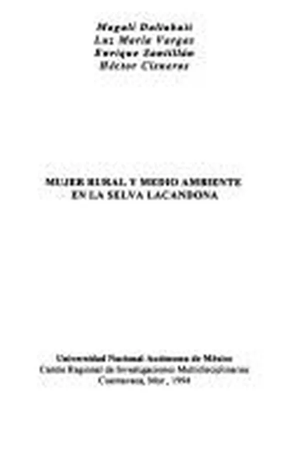 Capa de Mujer rural y medio ambiente en la Selva Lacandona